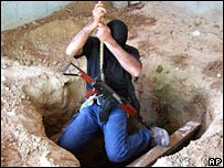 Gazze'de kazılmış bir tünel