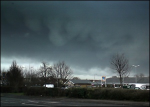 Hail falls from a Cumulonimbus over Bradley Stoke in 2008. Similar scenes for some tomorrow (Saturday)?