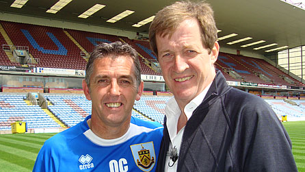 Alastair Campbell (right) with Burnley Manager Owen Coyle