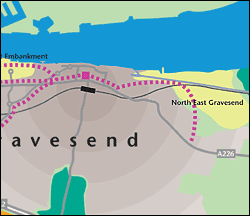 Gravesend map