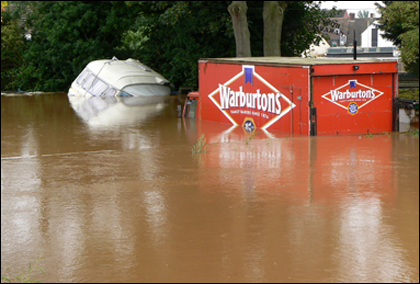 Upton in flood by David Wise