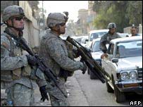 Soldados americanos em Bagdá