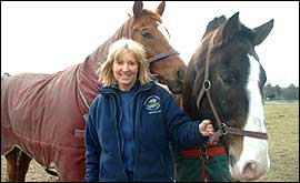 Janet and her horses 