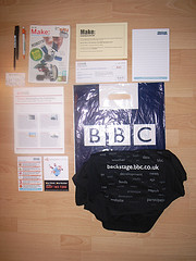 BBC Backstage Goody bag