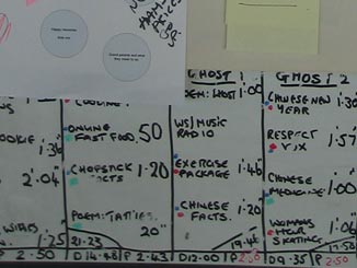 Radio Programme schedule roughs.