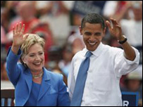 باراک اوباما و هیلاری کلینتون
