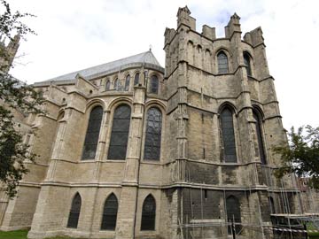 Corona as the scaffolging goes up