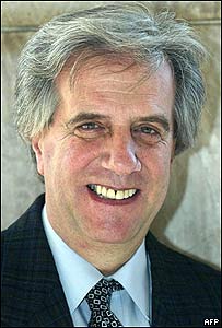O candidato à presidência do Uruguai Tabaré Vázquez