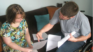 Laurence points out one of the forms to Adele - could this be the applicant they're looking for?