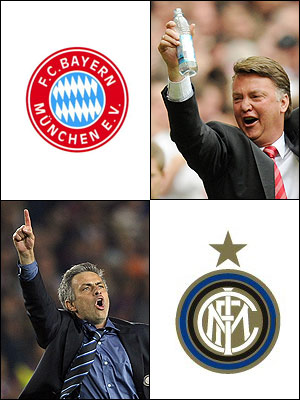 Louis van Gaal y Jose Mourinho