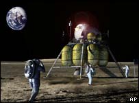 Esboço de uma possível estação lunar divulgado pela Nasa