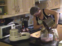 Sarah Willams making chocolate