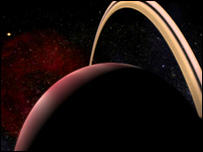 Impressão artística do sistema solar