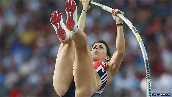 GB pole vaulter Kate Dennison in action in Berlin