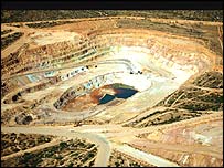 Şili'deki bir bakır madeni