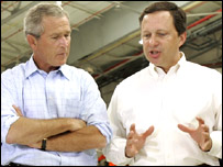 राष्ट्रपति बुश के साथ ब्राउन