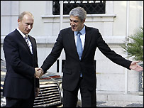 Vladimir Putin ve Jose Sokrates