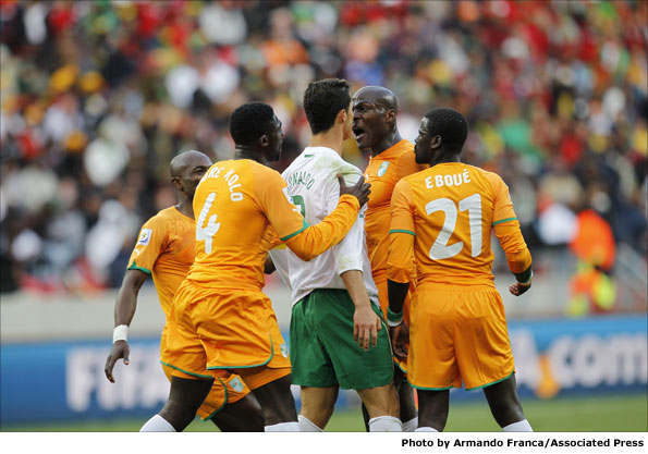 Cristiano Ronaldo and Guy-Roland Demel