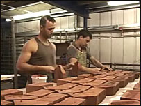 Workers at Linton Brick in Eccles