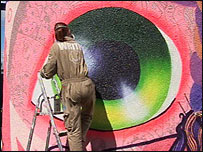 Grafiteiros em ação