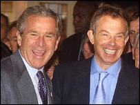 تونی بلر و جرج بوش