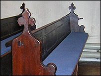 Church pews up for auction