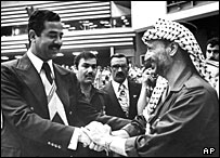 ياسر عرفات و صدام حسين