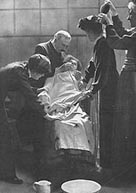 A suffragette being force-fed