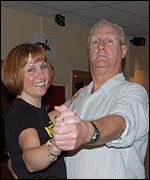 Ghislaine Stuart-Bruce with Dave Monk