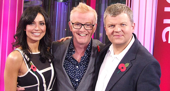 Chris Evans with Adrian and Christine