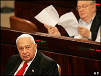 Ariel Şaron Knesset'te