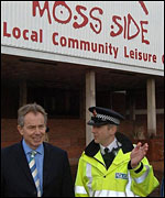 Tony Blair in Moss Side [pic: PA]