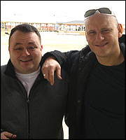 Toby with Terry Alderton in Afghanistan