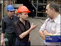 Ruský energetik na záběrech televize NTV