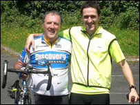 Carl Fivey with his dad