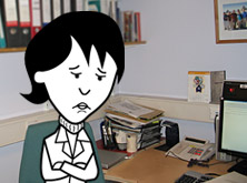 Helen in Professor Lewis' office