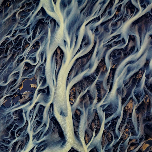 Close up, abstract image of delta.